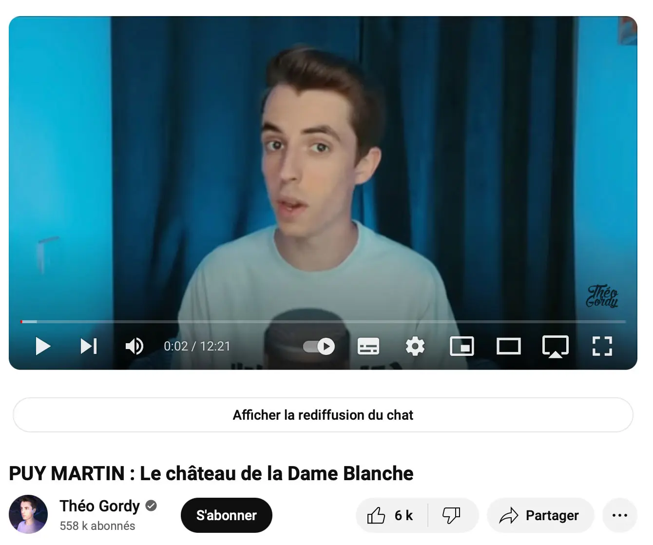 « Puy Martin Le château de la dame blanche »